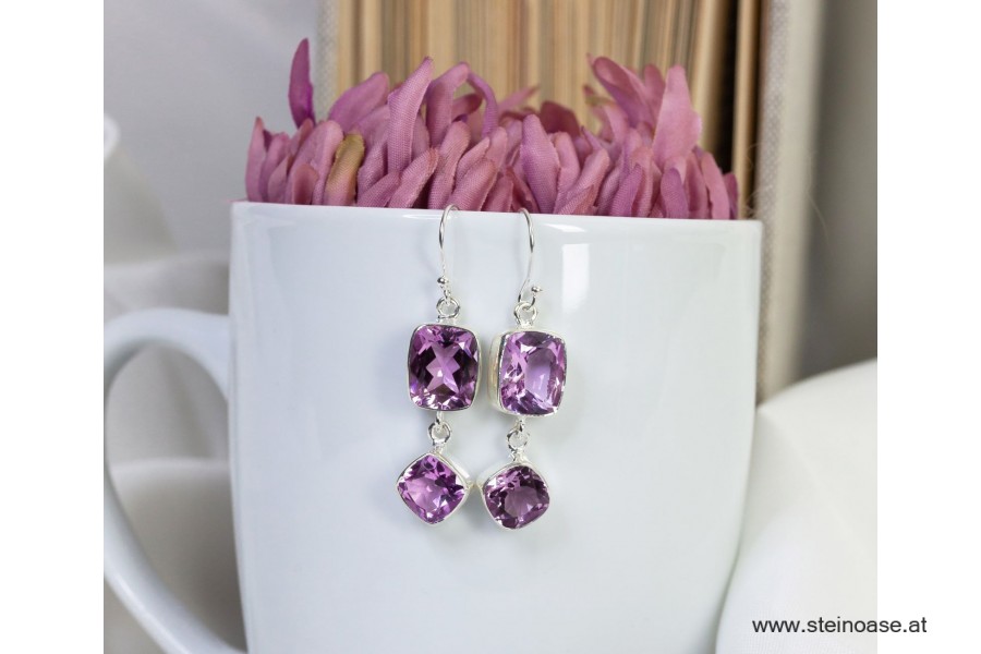 Ohrhänger Amethyst facettiert